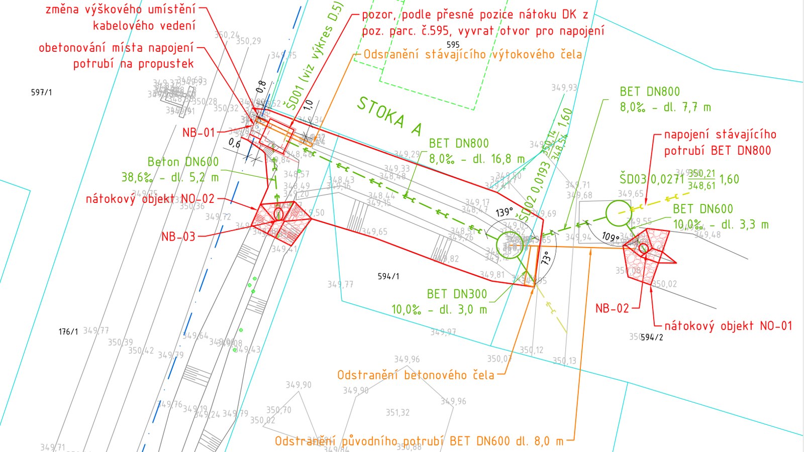 Projekt dešťové kanalizace v Třemošné